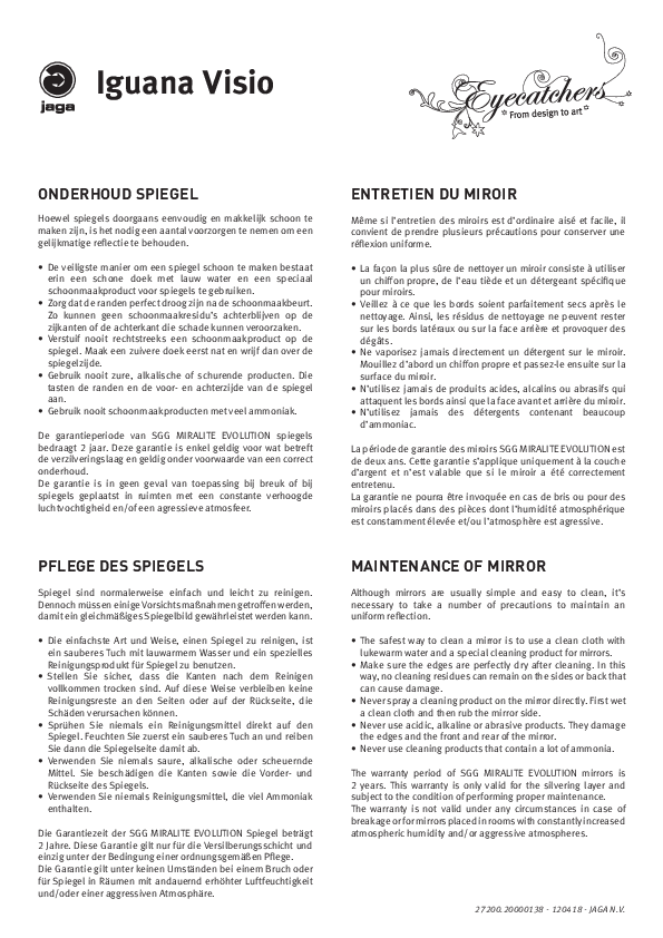 Iguana Visio Mirror Maintenance Manual